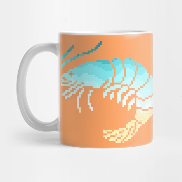 Modern Pixel Sea Shrimp by jofudachi